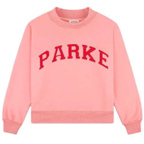 Parke | Varsity Mockneck Pink with Red Letters Valentine Edition