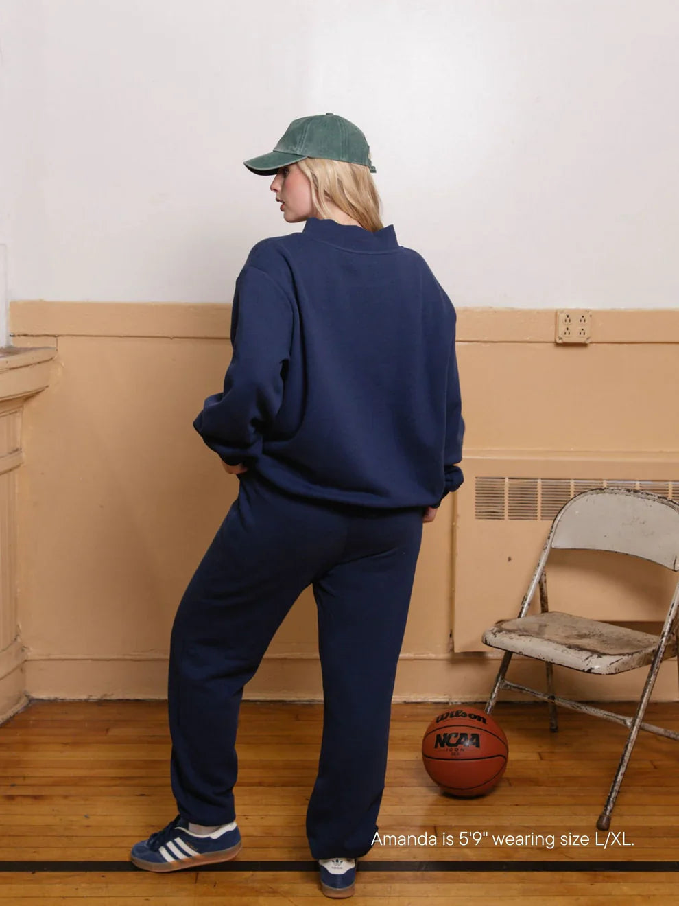 Parke | Varsity Mockneck Navy with White Letters