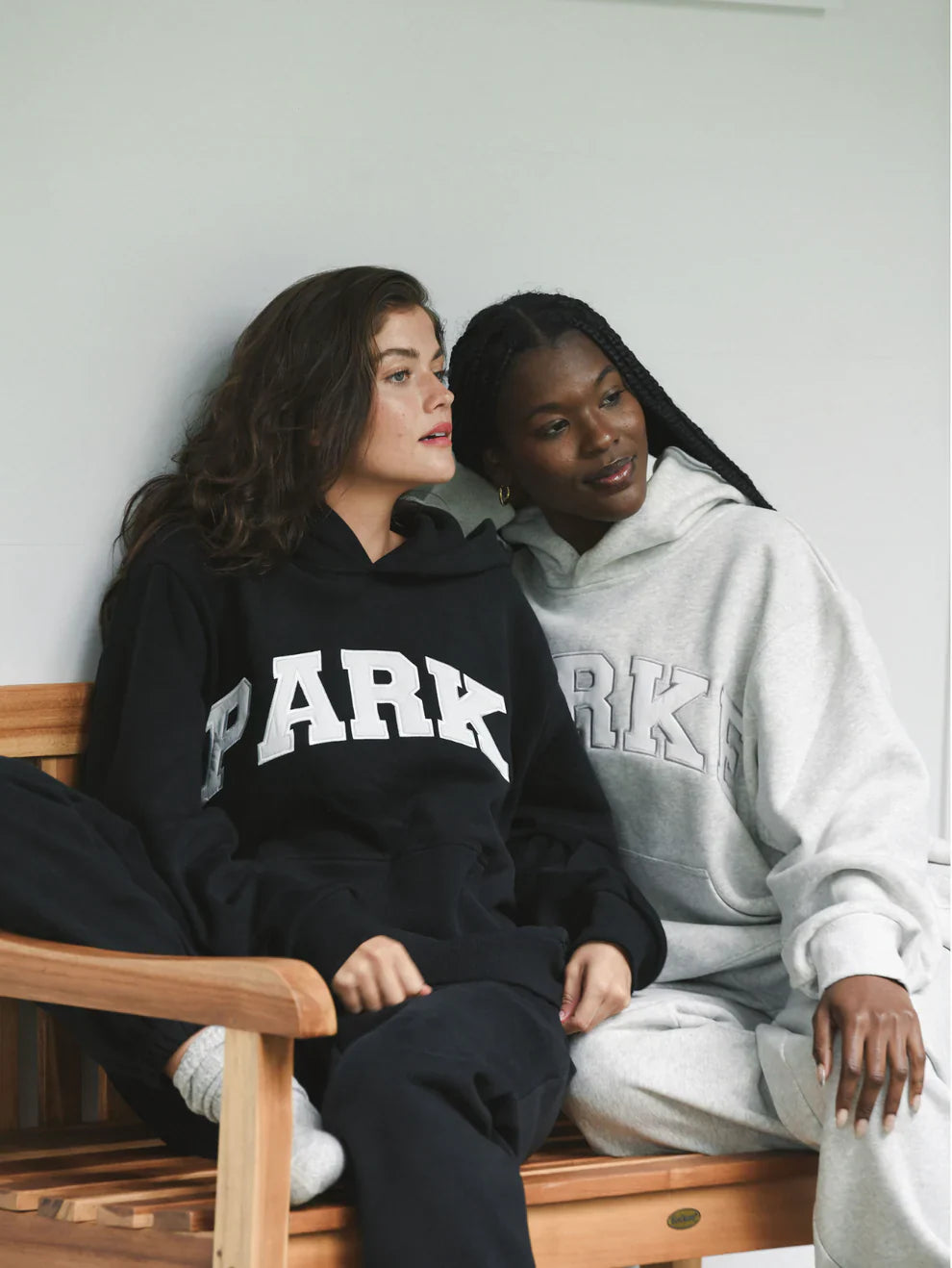 Parke | Varsity Hoodie 2-Pack Black with White Letters & Grey with Grey Letters