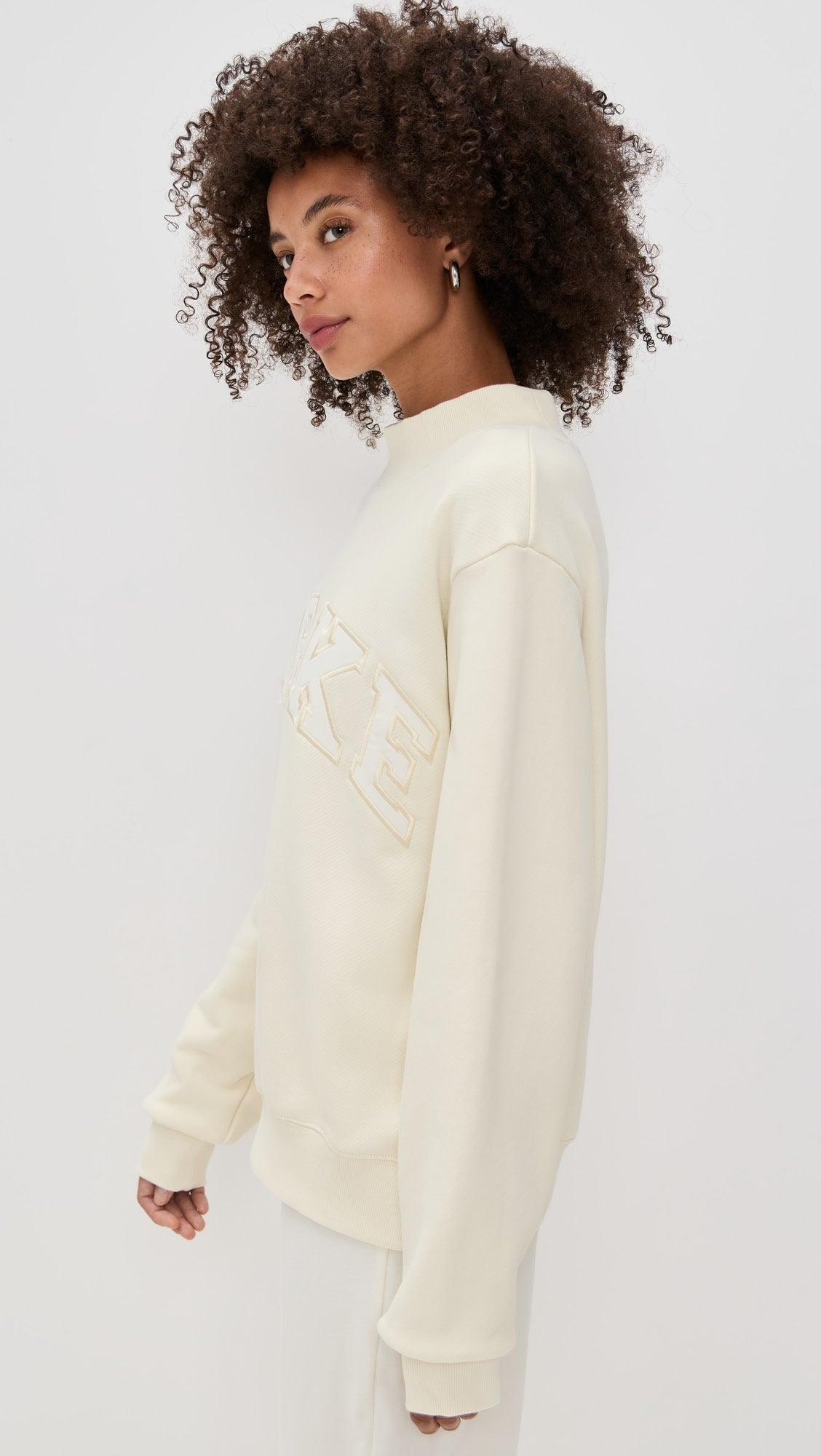 Parke | Bridal Varsity Mockneck Ivory with Ivory Letters
